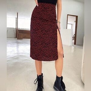 Black and Red Polka Dot Skirt